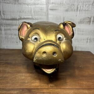 Mid Century A.N. Brooks Chalkware Starburst Piggy Bank